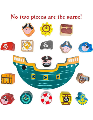 Juego de Equilibrio Barco Pirata Imagination Generation 18 Piezas