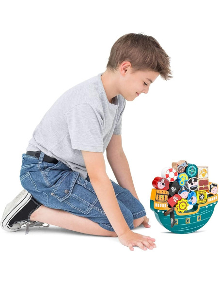 Juego de Equilibrio Barco Pirata Imagination Generation 18 Piezas