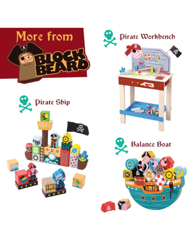 Juego de Equilibrio Barco Pirata Imagination Generation 18 Piezas