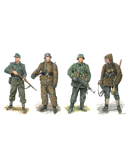Figuras Granaderos Waffen Alemanes 1/35 Dragon - Juego de 4
