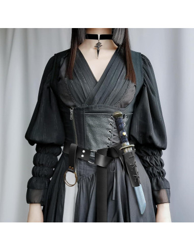 Soporte de Espada Medieval SUMGOGO con Cinturón Ajustable Negro