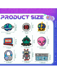 Llaveros de Videojuegos Batiyeer - 36 Piezas PVC 3x3cm 2