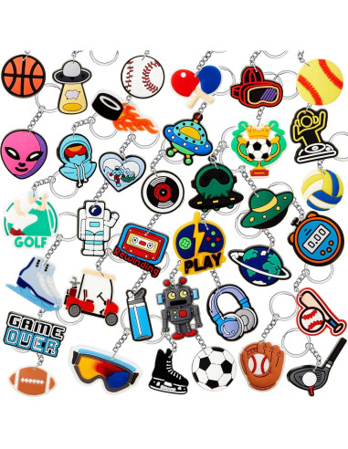 Llaveros de Videojuegos Batiyeer - 36 Piezas PVC 3x3cm