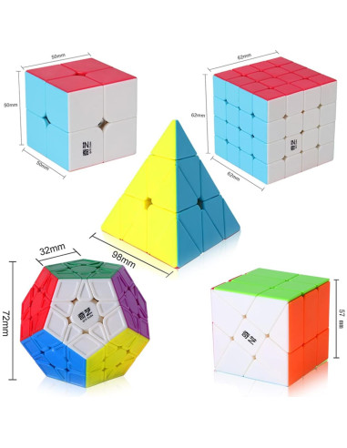 Conjunto de Cubos de Velocidad Roxenda 2x2 4x4 Megaminx Pirámide