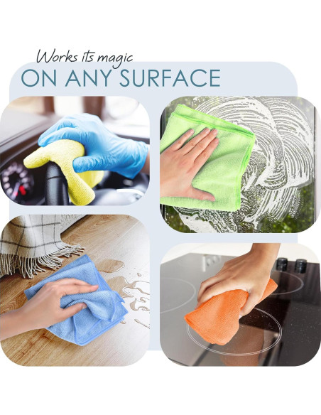 Paquete de 24 Paños de Microfibra Hearth & Harbor 30x30 cm Rosados