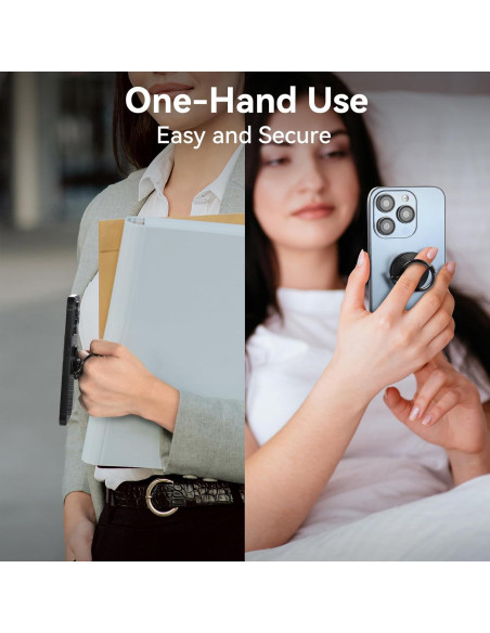 Soporte para Anillo de Teléfono Aceyoon Negro 360 Ajustable