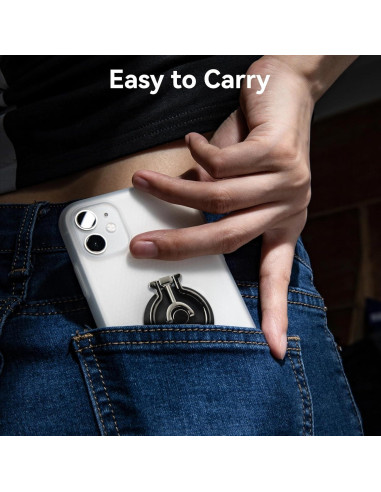 Soporte para Anillo de Teléfono Aceyoon Negro 360 Ajustable