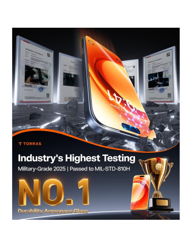 Protector de Pantalla TORRAS para iPhone 17 Pro Max 9H+