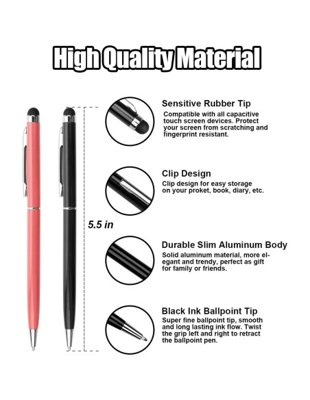 Bolígrafo Stylus 2 en 1 Anngrowy para Pantallas Táctiles