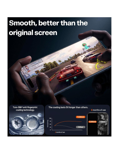 Protector de Pantalla TORRAS para iPhone 17 Pro Max 9H+