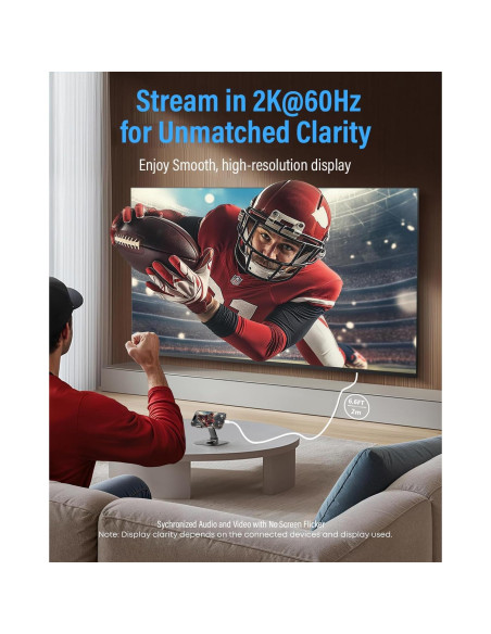 Adaptador HDMI a Lightning MFi 2m - 2K@60Hz para iPhone