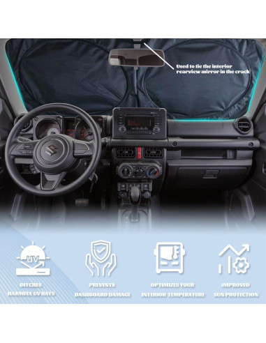 Parasol Solar ZJCYBF Oso Marrón Conduciendo 149.86x80.01 cm