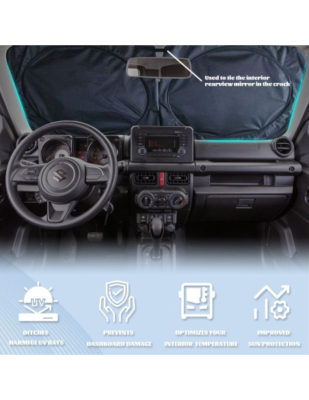 Parasol Solar ZJCYBF Oso Marrón Conduciendo 149.86x80.01 cm