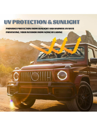 Parasol Solar ZJCYBF Oso Marrón Conduciendo 149.86x80.01 cm