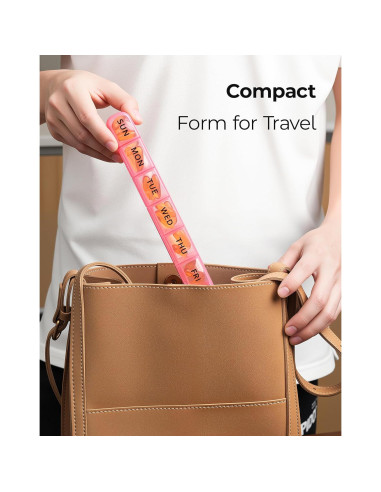 Organizador Semanal de Pastillas Daviky 2 Pack AM PM - Azul y Rosa