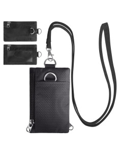 Billetera RFID TATAANTY Negra Minimalista Resistente al Agua