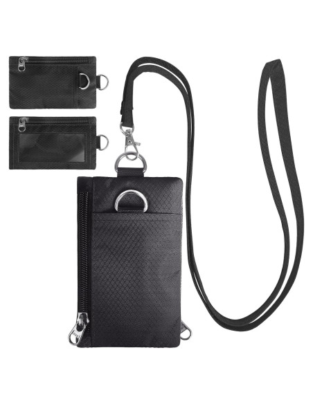 Billetera RFID TATAANTY Negra Minimalista Resistente al Agua