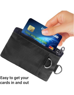 Billetera RFID TATAANTY Negra Minimalista Resistente al Agua 2