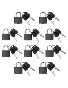 10 Candados de Equipaje Ripeng con Llaves - Compactos y Negros