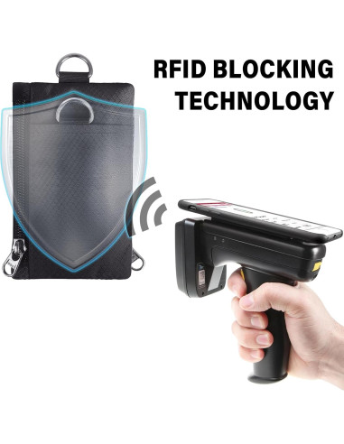 Billetera RFID TATAANTY Negra Minimalista Resistente al Agua
