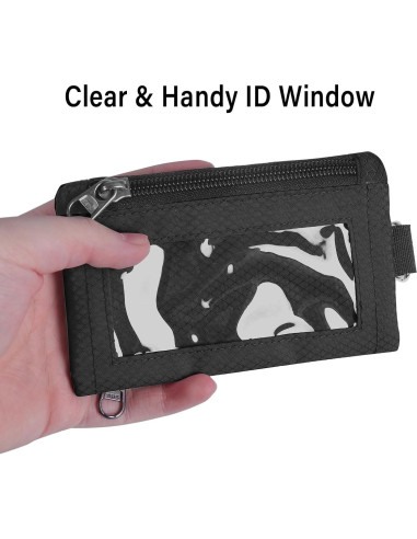 Billetera RFID TATAANTY Negra Minimalista Resistente al Agua