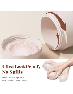 Tarros de Aseo de Viaje Trimcoo 30ml a Prueba de Fugas Beige 2