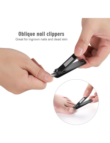 Kit de Manicura y Pedicura HAWATOUR 4 en 1 Acero Inoxidable