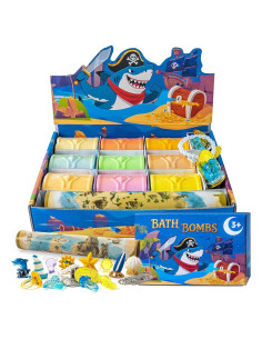 Bolas de Baño Efervescentes Bathletes - Set de 9 con Juguetes Sorpresa