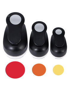 Perforadora Circular para Manualidades Katfort 3 Pack 3.8cm 2.5cm 1.5cm