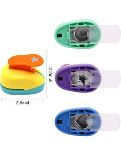 Juego de 4 Perforadoras de Papel Haploon - Formas DIY 2.54 cm 2