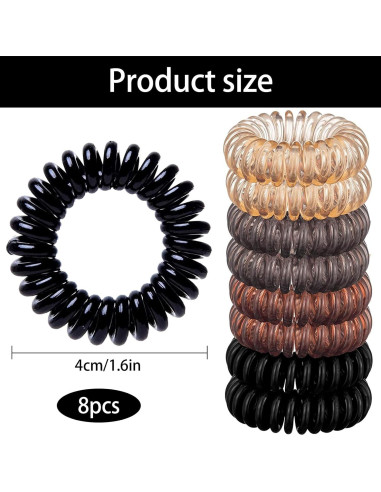 8 Bandas de Cabello Sin Daño ZMZDP - Sujetadores Invisibobble