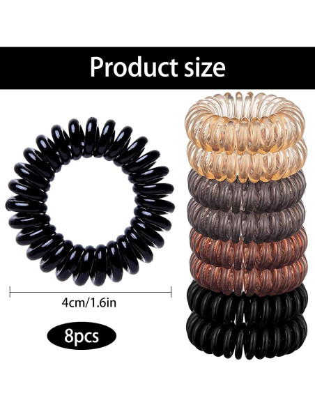 8 Bandas de Cabello Sin Daño ZMZDP - Sujetadores Invisibobble