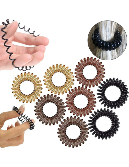 8 Bandas de Cabello Sin Daño ZMZDP - Sujetadores Invisibobble