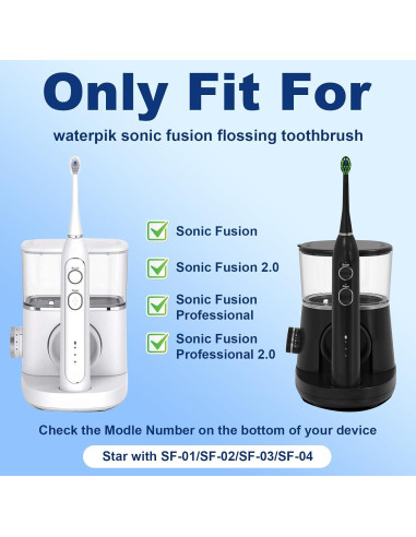 Paquete de 6 Cabezas de Cepillo Waterpik Sonic-Fusion SF-01/SF-04