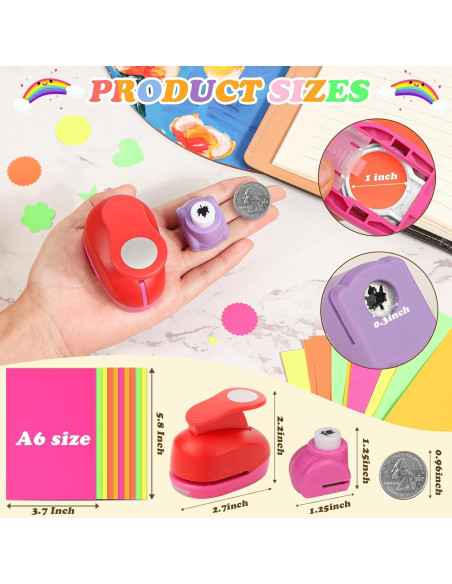 Juego de Perforadoras de Papel MAPVOLUT 10 Piezas para Manualidades