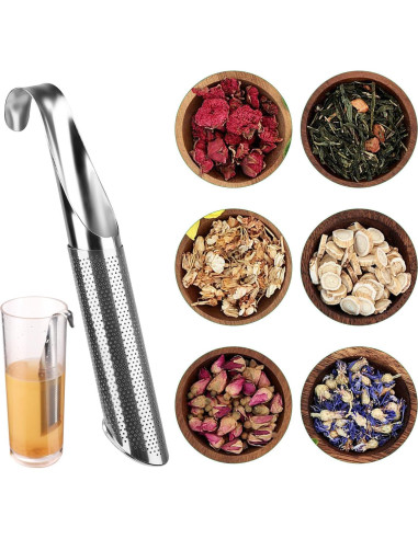 Tubo Infusor de Té Acero Inoxidable Lasuroa 14.5x2cm