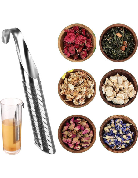 Tubo Infusor de Té Acero Inoxidable Lasuroa 14.5x2cm