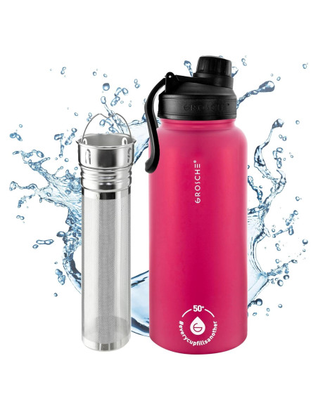 Botella Infusora de Té GROSCHE Chicago 946 ml Acero Inoxidable