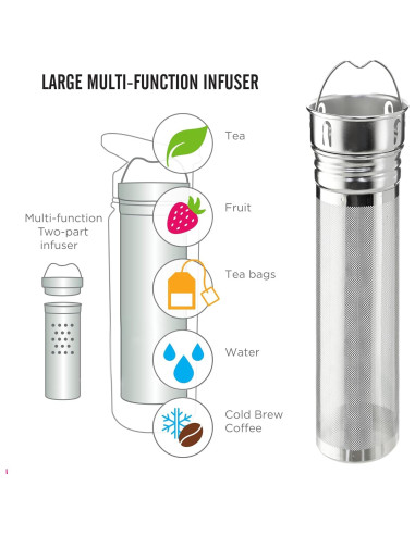 Botella Infusora de Té GROSCHE Chicago 946 ml Acero Inoxidable