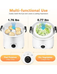 Pelador de Patatas Eléctrico Fioiuetx 85W Automático 0.8kg 2