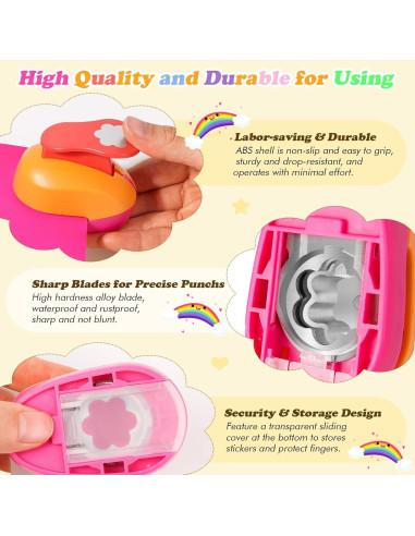 Juego de Perforadoras de Papel MAPVOLUT 10 Piezas para Manualidades