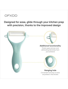 Peladores de Verduras OFXDD - Juego de 2 Cerámica 12x8 cm 2