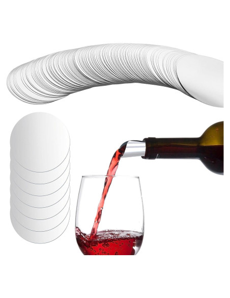 150 Discos de Vino Reutilizables HBEJGHHO 7.6 cm Aluminio