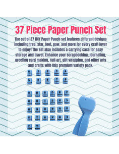 Perforadora de Papel Mini 37pc SCS Direct con Estuche 2