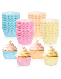 400 Forros de Cupcake Coloridos FYSUIMU 5.08 cm Desechables