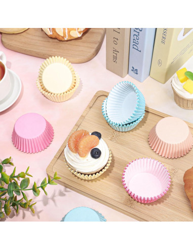 400 Forros de Cupcake Coloridos FYSUIMU 5.08 cm Desechables