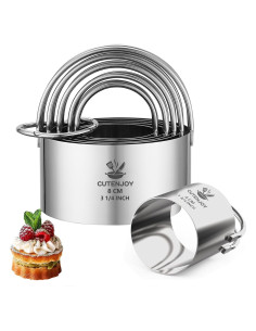 Set de Cortadores de Galletas Redondos CUTENJOY 5 Piezas