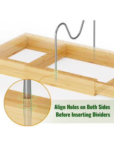 Soporte de Tapa de Olla de Bambú Tomorotec Ajustable 36cm