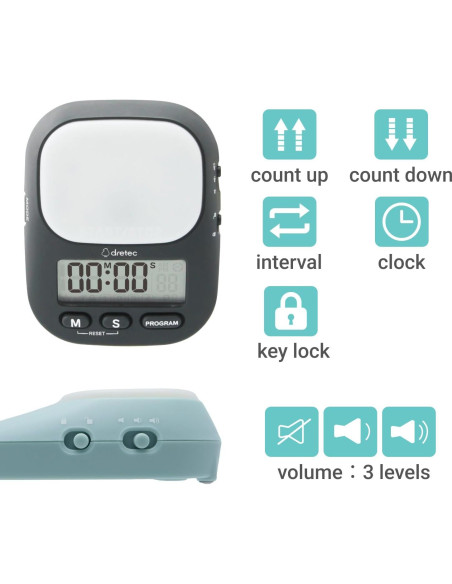 Temporizador Pomodoro DRETEC T-632 Blanco 199 Minutos