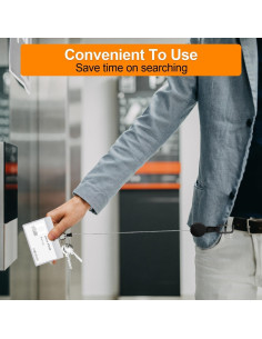 Porta Llaves Retráctil Auriikoop 4 Piezas 61 cm Negro 2